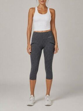 Eddie Bauer Cropped Gray Heather Leggings